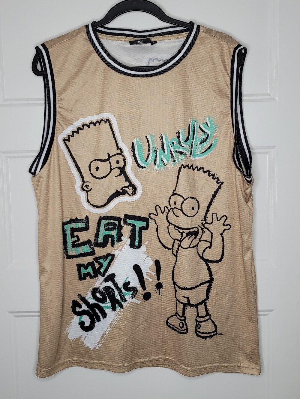 Bart Simpson "Eat My Shorts" basketball jersey Size L